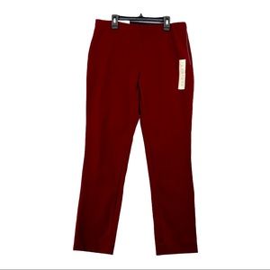 A New Day High Waist Skinny Pants Burgundy 10